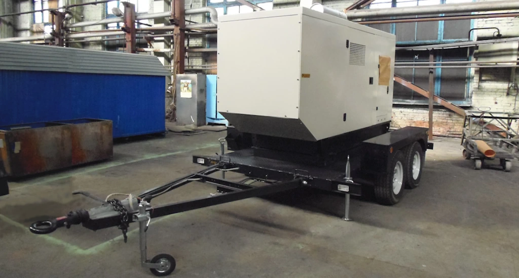 Передвижная ДГУ мощность 160 кВт на прицепе под капотом