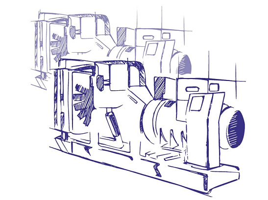Высоковольтный энергоцентр 2000 кВт 10,5 В двигатель Baudouin